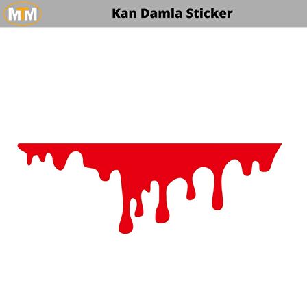 Kan Damla Oto Sticker 15 CM